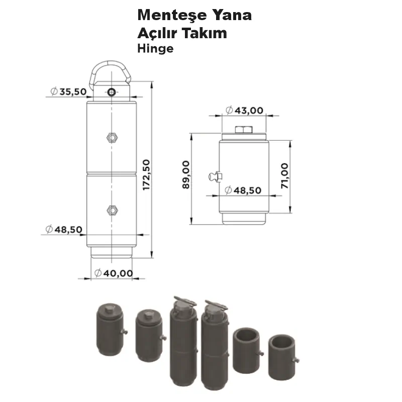 Menteşe Yana Açılır Takım - Görsel 2