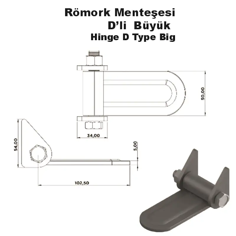 Römork Menteşesi D’li Büyük - Görsel 2