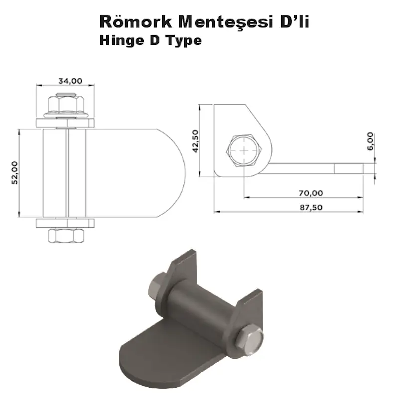 Römork Menteşesi D’li - Görsel 2
