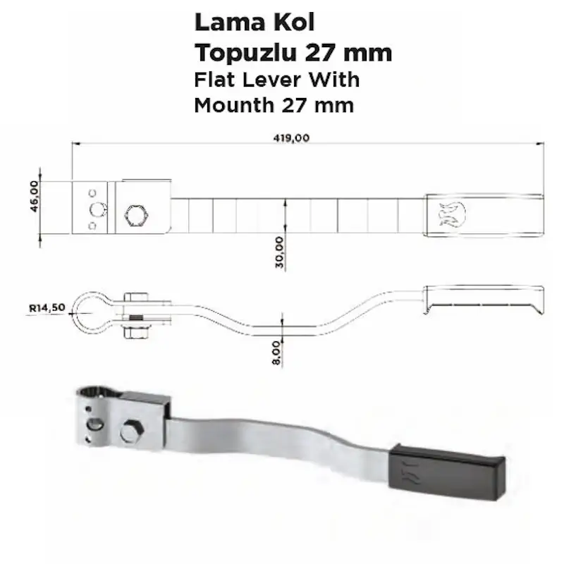 Lama Kol Topuzlu 27 mm - Görsel 2