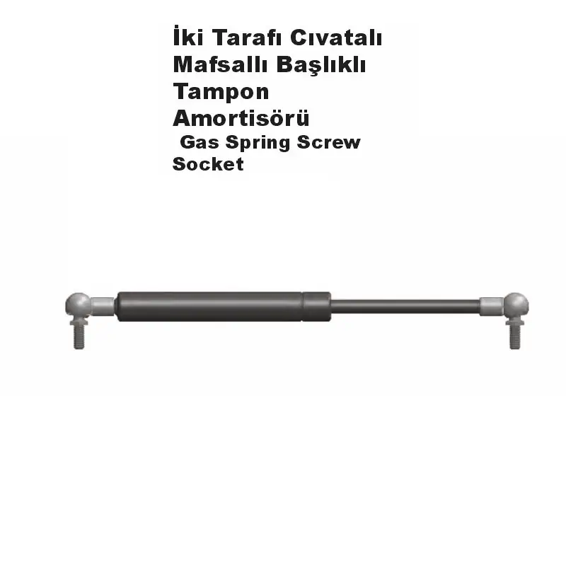 İki Tarafı Cıvatalı Mafsallı Başlıklı Tampon Amortisörü