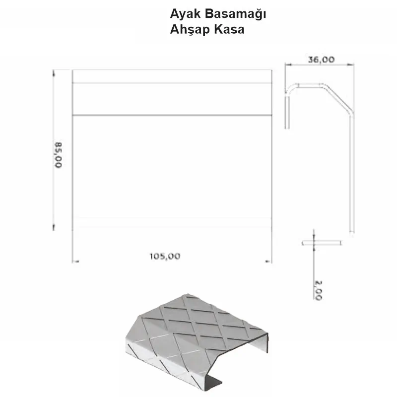 Ayak Basamağı Ahşap Kasa - Görsel 2