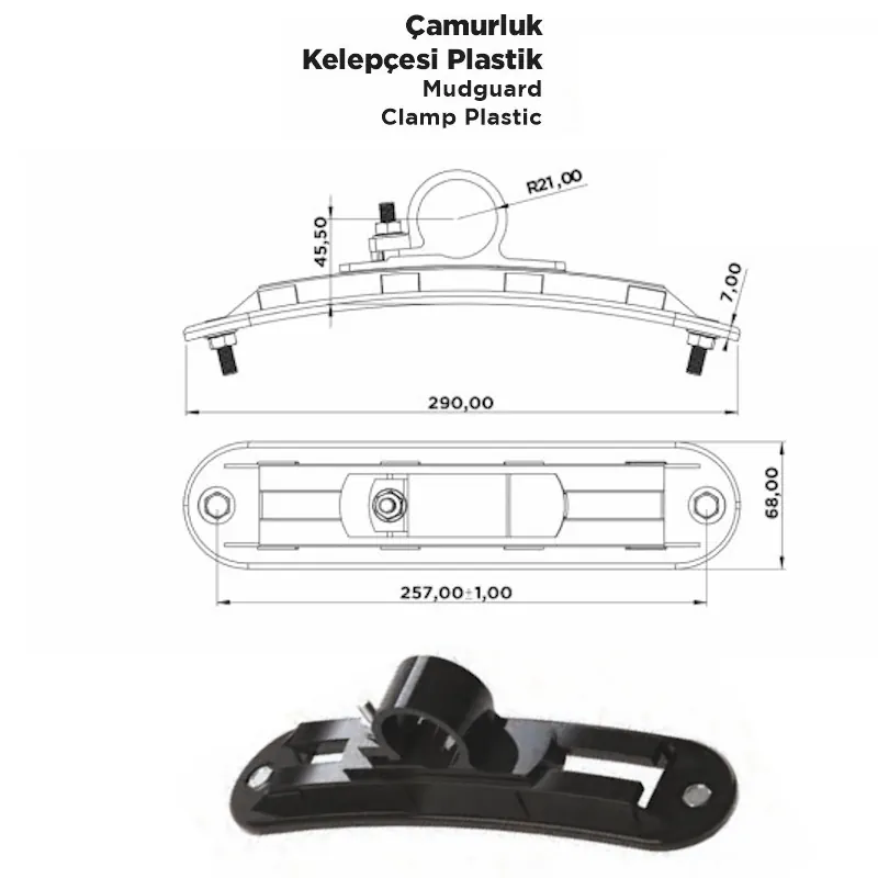Çamurluk Kelepçesi Plastik - Görsel 2
