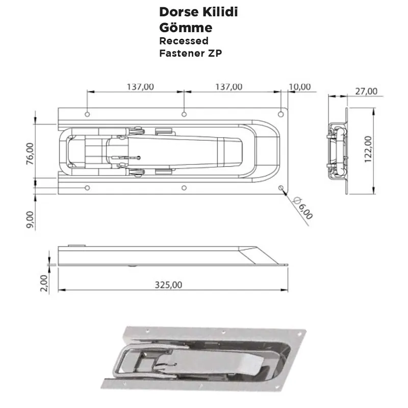Dorse Kilidi Gömme - Görsel 2