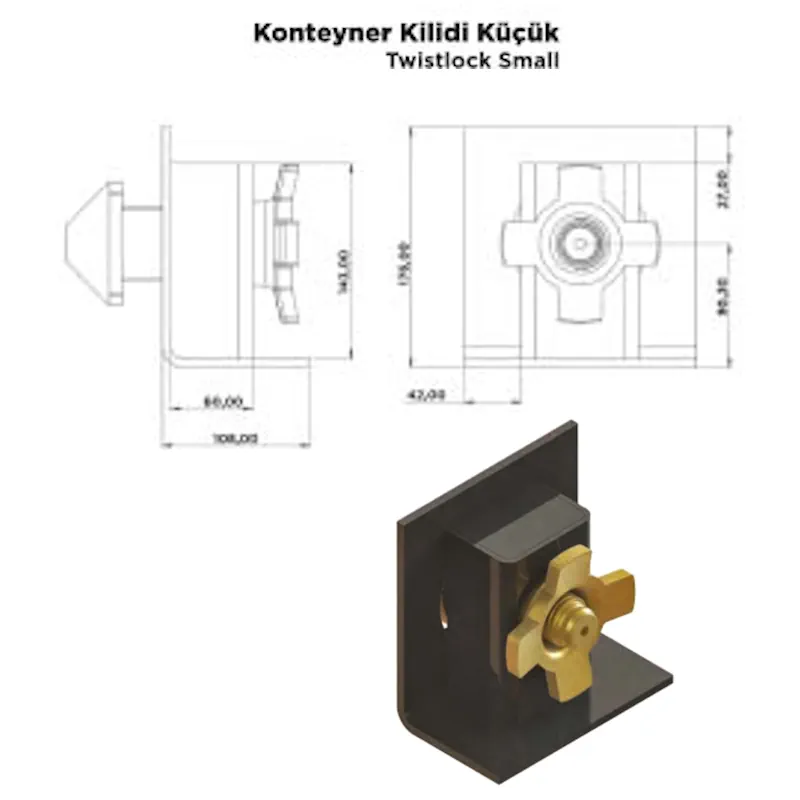 Konteyner Kilidi Küçük - Görsel 2