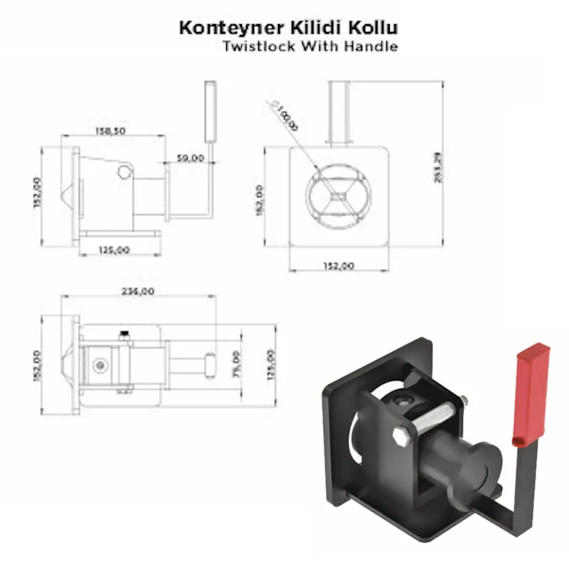 Konteyner Kilidi Kollu - Görsel 2