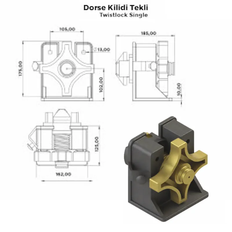 Dorse Kilidi Tekli - Görsel 2