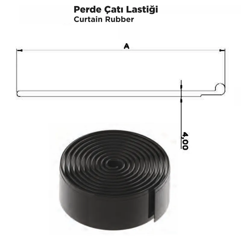 Perde Çatı Lastiği 5,5x110mm - Görsel 2