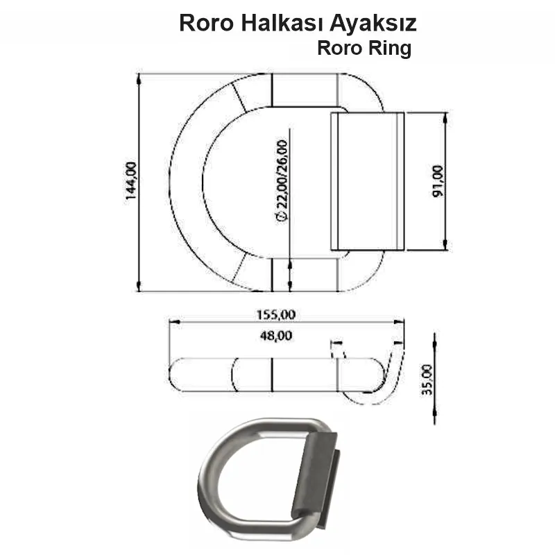 Roro Halkası Ayaksız - Görsel 2