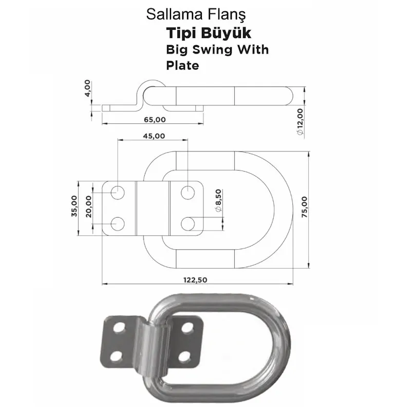 Sallama Flanş Tipi Büyük - Görsel 2